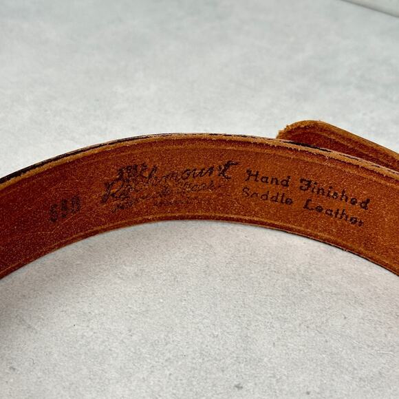 VTG Rockmount Ranch Wear Belt Womens 28 Brown Hand-Tooled Southwestern Aztec - Picture 5 of 11